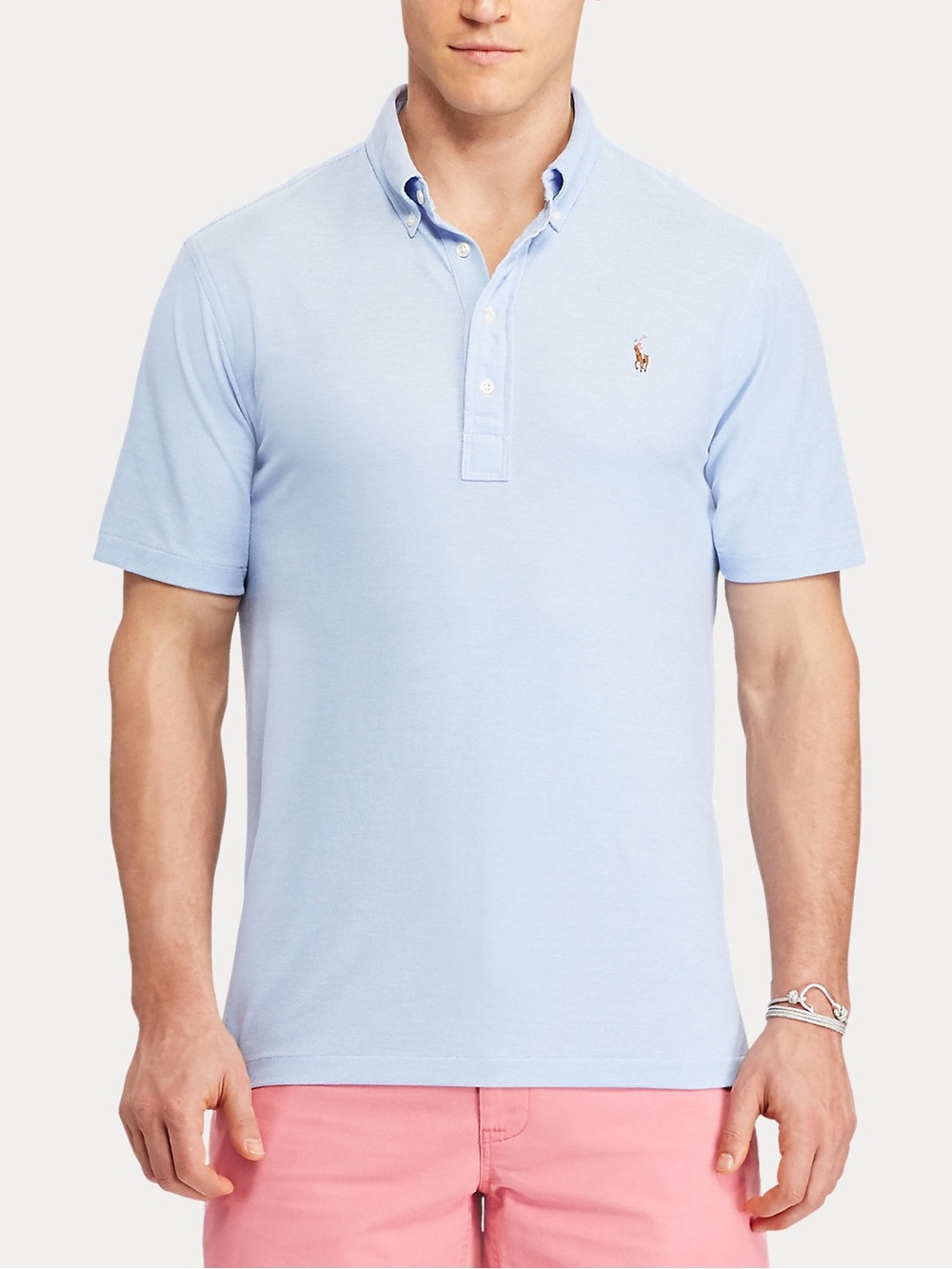Ralph Lauren Hampton Classic Fit 100% Cotton Polo Shirt, Light Blue – XXL